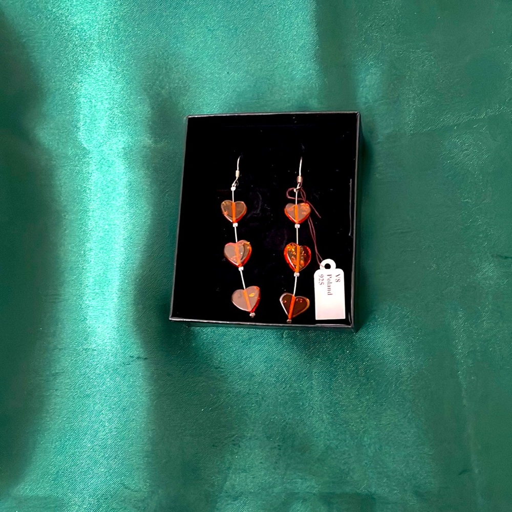 Triple heart ❤️ hook earrings